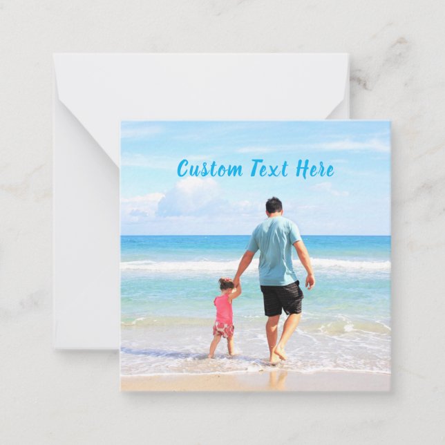 Custom Photo and Text Card - Your Summer Design (Front)
