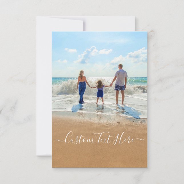 Custom Photo and Text Card - Your Summer Design (Front)