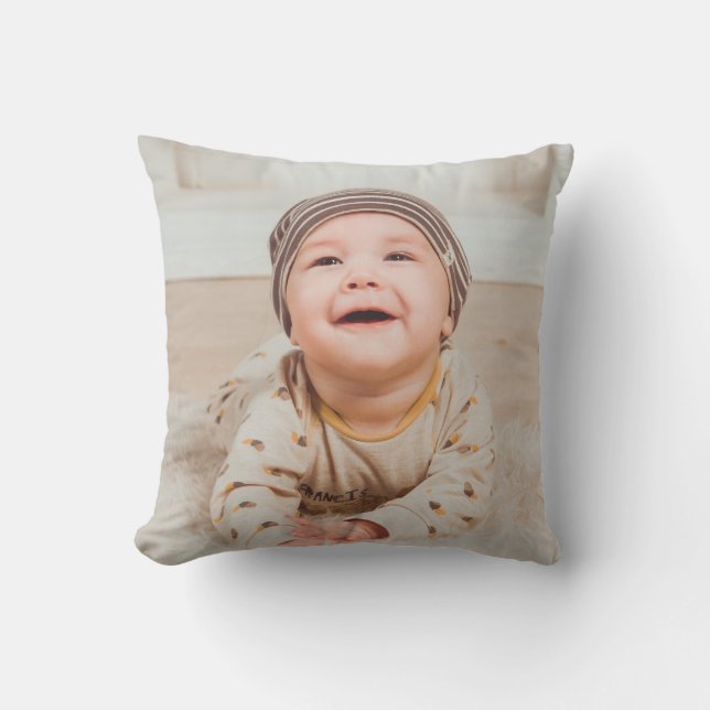 Custom photo and text Christmas Cushion (Front)