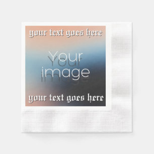 Custom Photo and text Church – Religious baptism Napkin