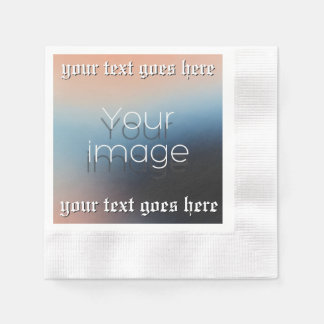 Custom Photo and text Church – Religious baptism Napkin