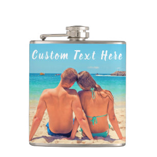 Custom Photo and Text Flask Your Own Design