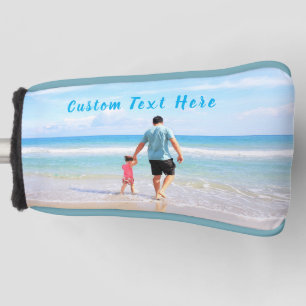 Custom Photo and Text Golf Head Cover Gift For Dad