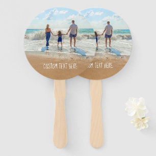 Custom Photo and Text Hand Fan Your Summer Design