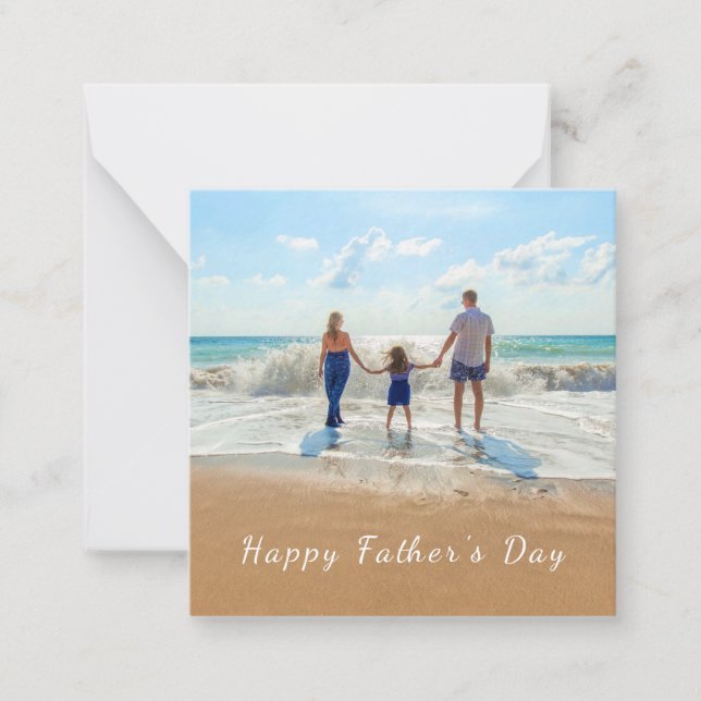 Custom Photo and Text Happy Father's Day Card (Front)
