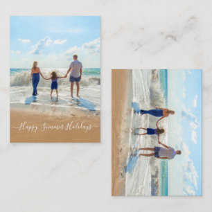 Custom Photo and Text Happy Summer Holidays Card