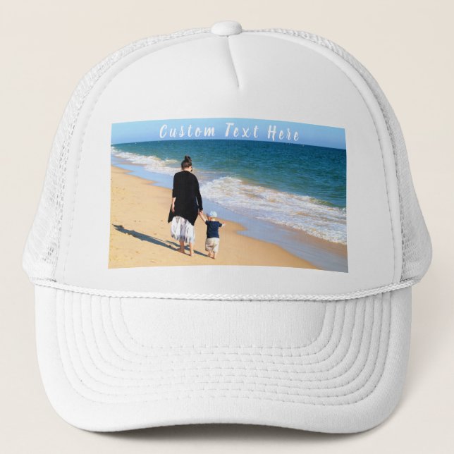 Custom Photo and Text Hat Your Design with MOM (Front)