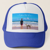 Custom Photo and Text Hat Your Own Design with Pet