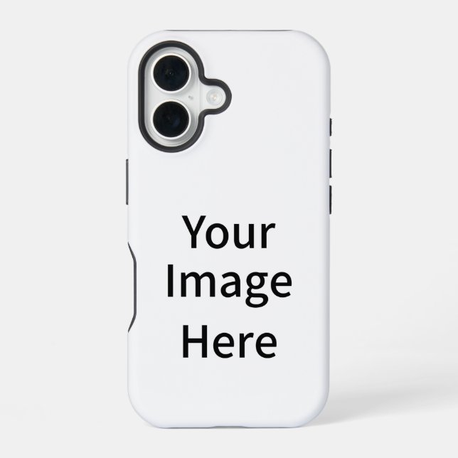 Custom photo and text iPhone 16 case (Back)