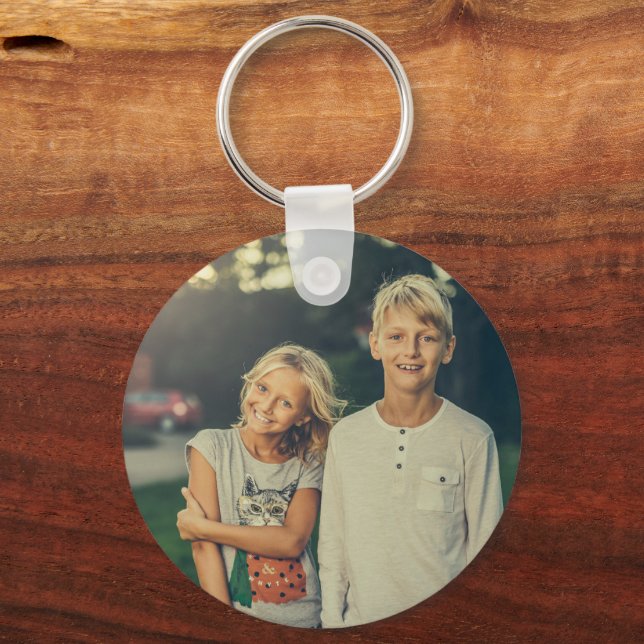Custom photo and text key ring (Front)