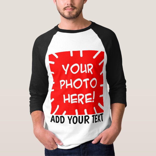 Custom photo and text long sleeve shirt (Front)