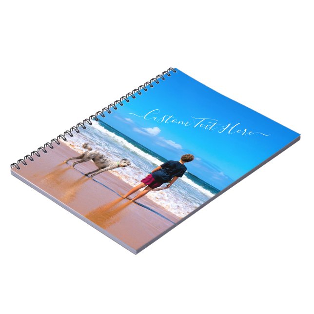 Custom Photo and Text Notebook Your Own Design (Left Side)