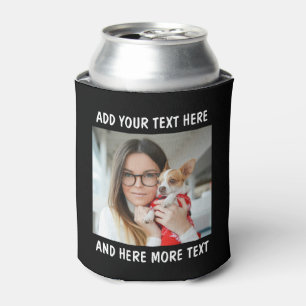 Custom Photo and Text Or Name Can Cooler