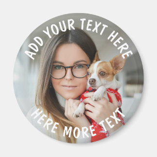 Custom Photo and Text Or Name Magnet