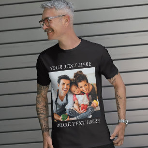 Custom Photo and Text Or Name T-Shirt