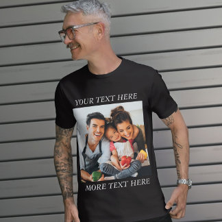 Custom Photo and Text Or Name T-Shirt