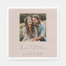 Custom Photo and text pale pink Engagement Party
