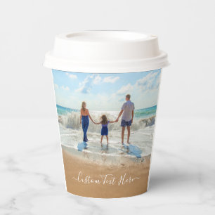 Custom Photo and Text Paper Cups Your Own Design