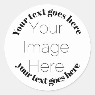 Custom Photo and text party function round Classic Round Sticker
