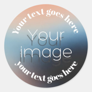 Custom Photo and text party function round Classic Round Sticker