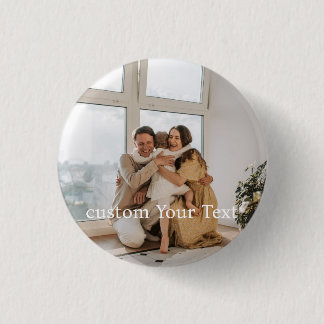 Custom photo and text Personalised 3 Cm Round Badge