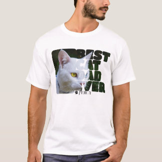 Custom Photo And Text Personalised Best Cat Dad T-Shirt