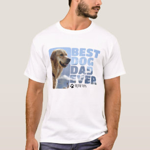 Custom Photo And Text Personalised Best Dog Dad T-Shirt