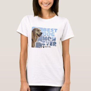 Custom Photo And Text Personalised Best Dog Mum T-Shirt
