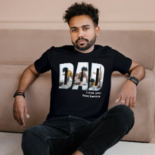Custom Photo And Text Personalised Dad T-Shirt