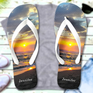 Custom Photo And Text Personalised Flip Flops
