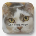 Custom Photo and Text Personalised Paper Plate