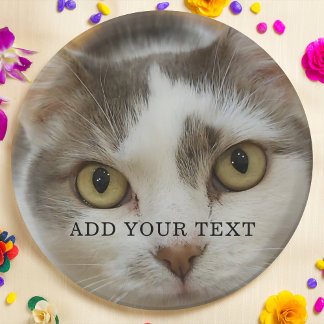 Custom Photo and Text Personalised Paper Plate