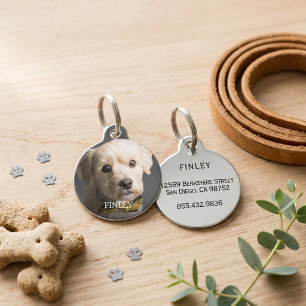 Custom Photo and Text Personalised Pet Tag