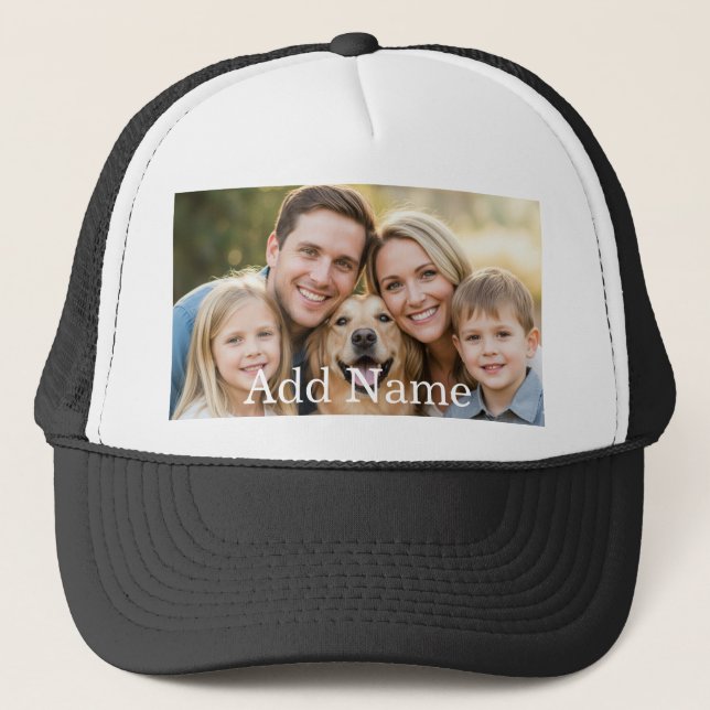 Custom Photo and Text Personalised  Trucker Hat (Front)