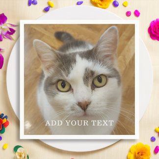 Custom Photo And Text Personalized Paper Napkin