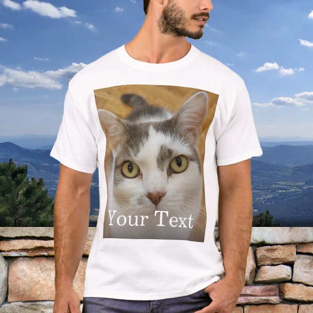 Custom Photo And Text Personalized T-Shirt (Creator Uploaded)