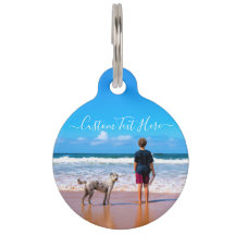 Custom Photo and Text Pet ID Tag Your Own Design
