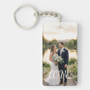 Custom Photo and Text Photo Collage Keychain
