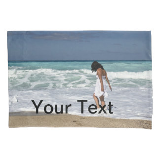 Custom. Photo and Text. Pillowcase