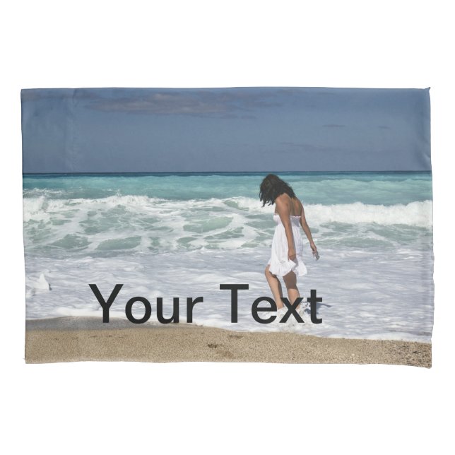 Custom. Photo and Text. Pillowcase (Front)