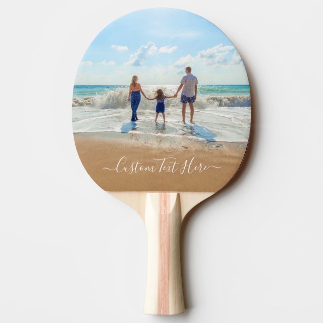 Custom Photo and Text Ping Pong Paddle Your Design (Back)