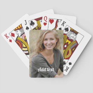 Custom, Photo and Text. Playing Cards
