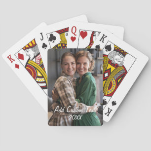 Custom Photo and Text Playing Cards