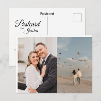 Custom photo and text postcard