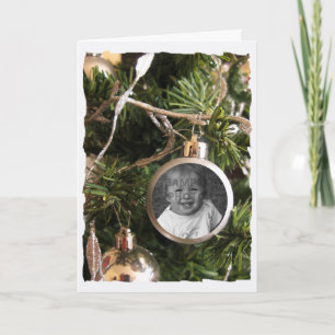 Custom Photo and Text Seasonal Christmas Holiday Card