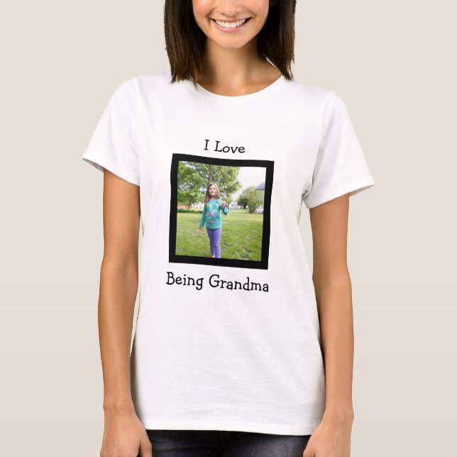 Custom Photo and Text Shirt for Grandmas (Front)