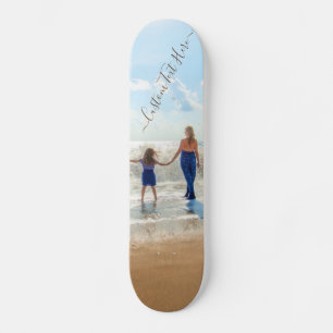 Custom Photo and Text Skateboard - Your Own Design