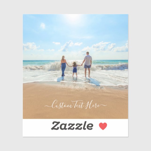 Custom Photo and Text Sticker Your Own Design (Sheet)