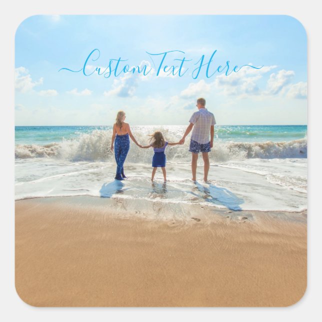 Custom Photo and Text Sticker Your Photos Design (Front)