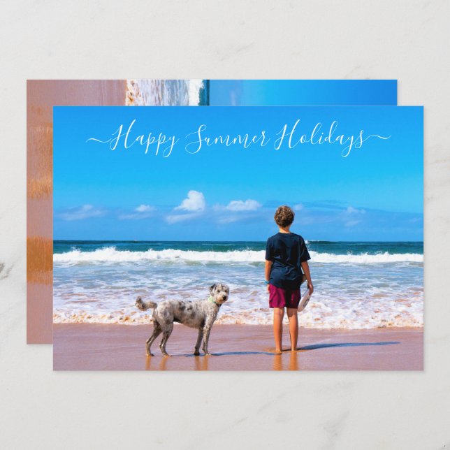 Custom Photo and Text Summer Cards (Front/Back)